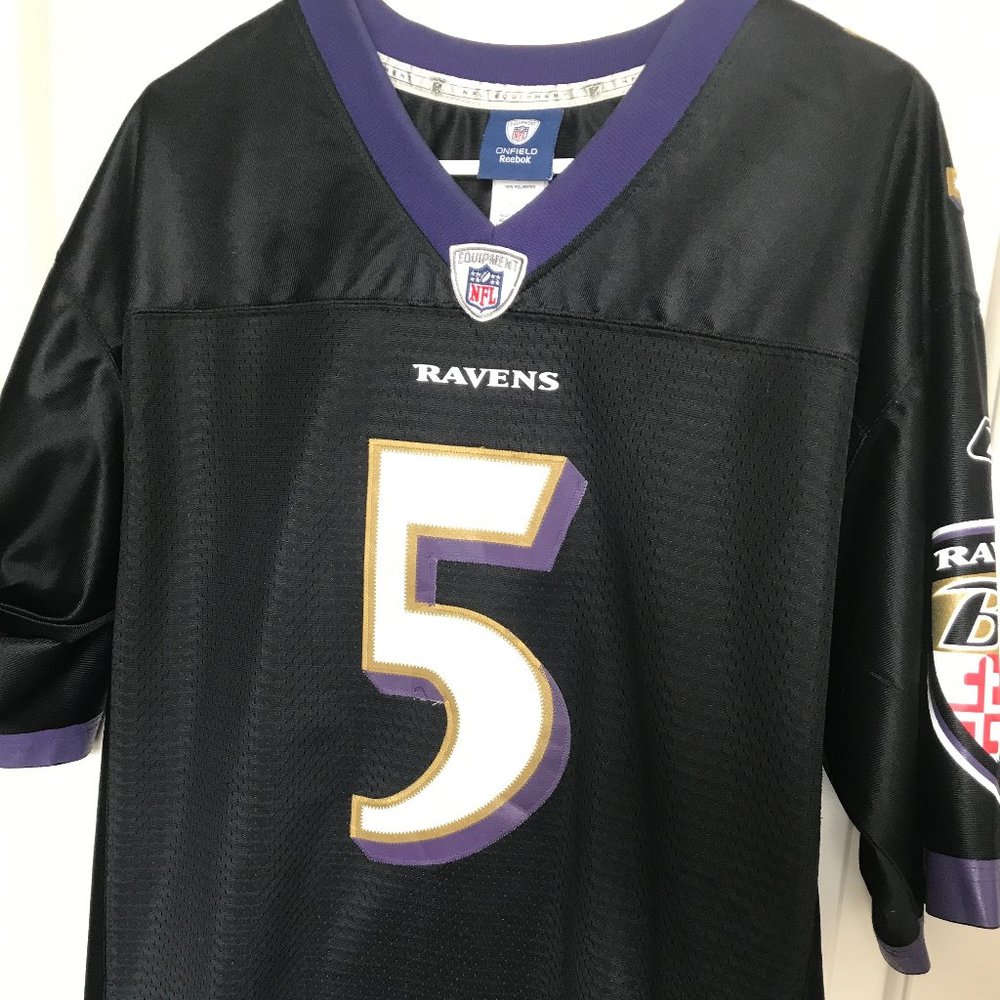 Joe Flacco Ravens Black Jersey - Stitched - Medium
